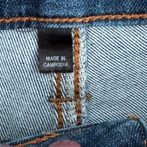 MUJI Soft Denim Straight Leg Jeans - Men's Size 30x32 - Blue - Unfinished Hems - Picture 6 of 15